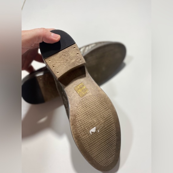 Fabbrica Dei Colli Stringate Donna Perforated Metallic Taupe Shimmery Oxfords 11 - Picture 15 of 16